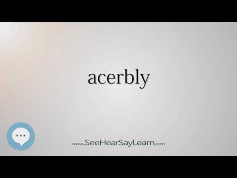 acerbly (Every English Word Pronounced) 📕🔊🗣️😎✅