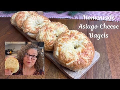 Homemade Asiago Cheese Bagels