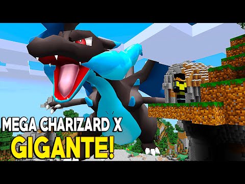 MEGA CHARIZARD X GIGANTE vs POKEMON NO MINECRAFT!