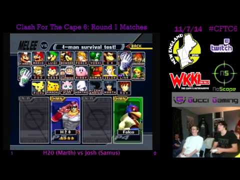 CFTC6- Round 1: H20 (Marth, Falcon) vs Josh (Samus, Falco)