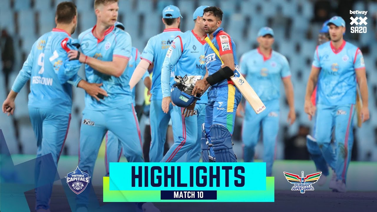 Betway SA20 Match 10 Highlights Pretoria Capitals v Durban