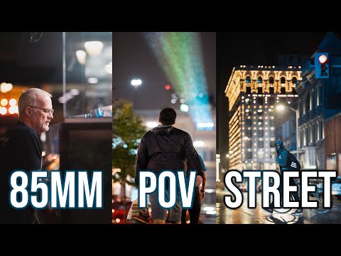 Relaxing RAINY 85mm Night Street Photography | POV | Sigma 85mm
