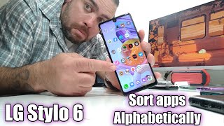 LG Stylo 6 How to sort apps in alphabetical order