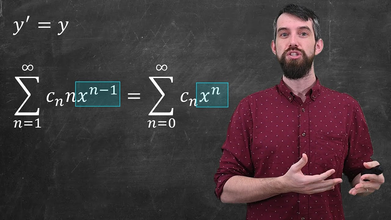 How to solve ODEs with infinite series | Intro & Easiest Example: y'=y