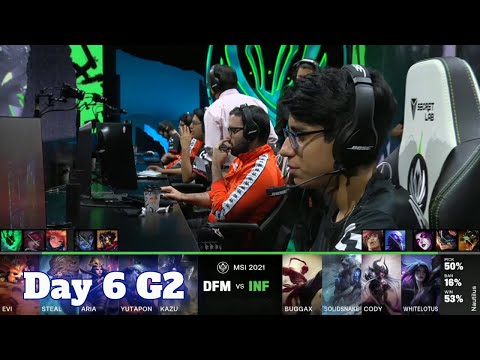 DFM vs INF - Day 6 LoL MSI 2021 Group Stage | Detonation FM vs Infinity Esports full game