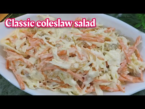 The Best Homemade Creamy Coleslaw Ready in 3 minutes! How to make classic coleslaw salad
