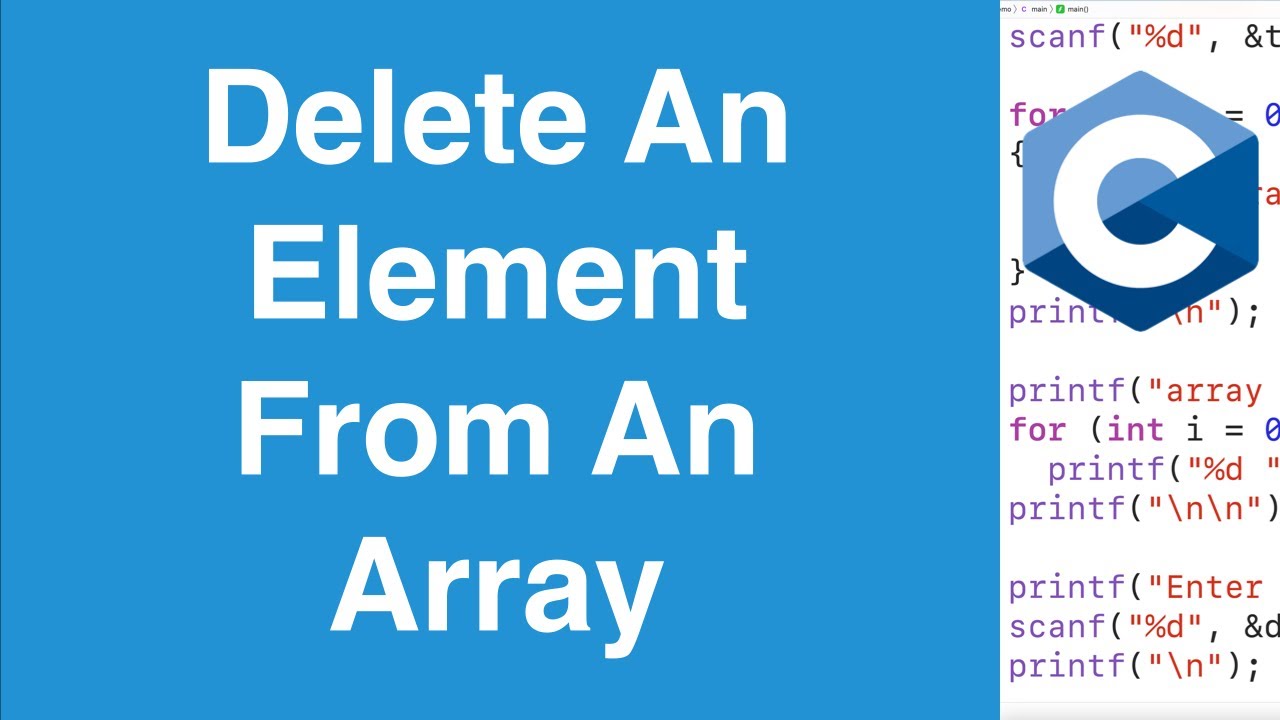 Delete An Array Element At A Specific Index | C Programming Example