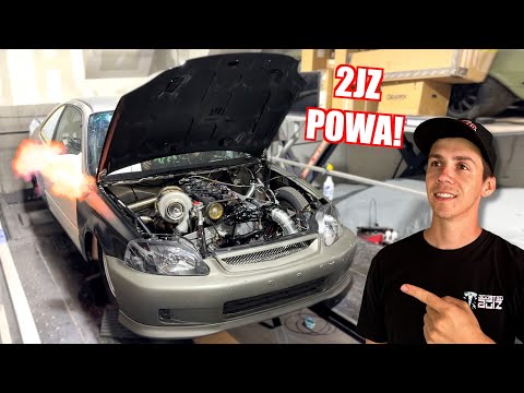 My 2JZ Drag Civic Hits The DYNO!