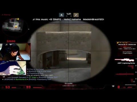 ScreaM-Flickshot with AWP on Dust2