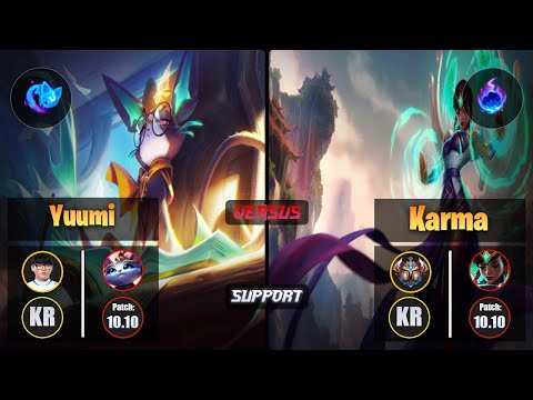 Hoit YUUMI (Support) [Summon Aery] VS KARMA - Challenger KR Patch 10.10