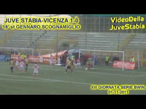 Juve Stabia-Vicenza 1-0 - il gol di Scognamiglio e l'esultanza finale [01-11-2011]