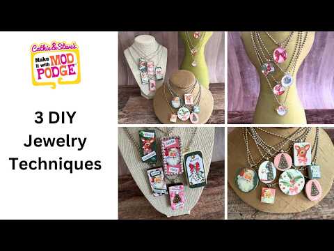 How to Make Holiday Necklaces Jewelry Making with Mod Podge