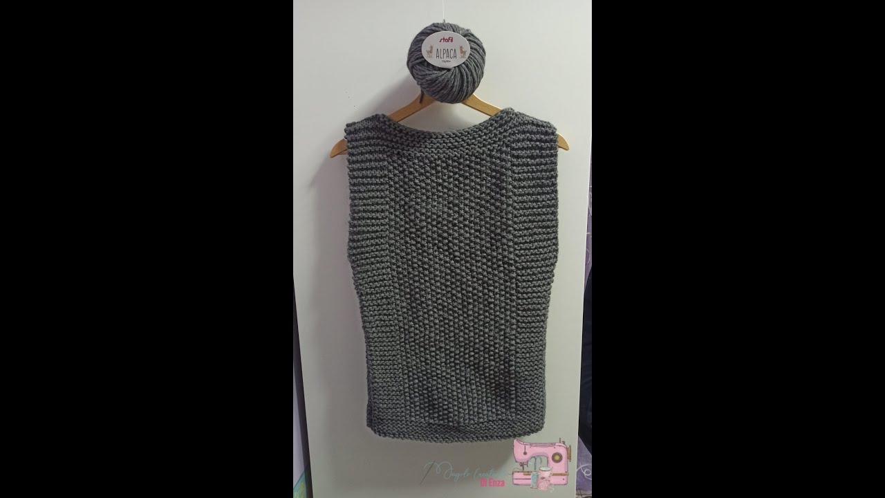 Gilet/maglia ai ferri senza diminuzioni 🧶 Facilissimo anche per principianti