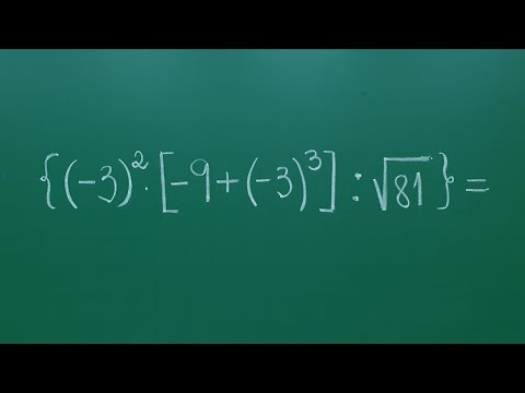NUMERICAL EXPRESSION WITH WHOLE NUMBERS - POSITIVE AND NEGATIVE WITH POWER AND ROOT