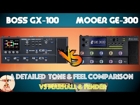 BOSS GX 100 vs MOOER GE 300 - Part 2: detailed tone and feel comparison (vs Marshall, Fender)