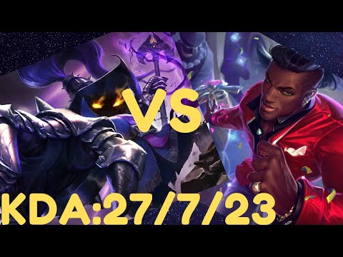 Veigar  BOT vs Lucian KDA : 27 /7/ 23    | League of Legends