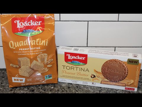 Loacker: Quadratini Peanut Butter Wafers & Tortina Peanut Butter Review