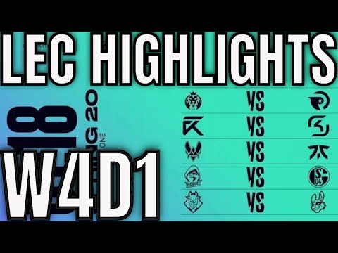LEC Highlights ALL GAMES Week 4 Day 1 Spring 2020 League of Legends EULEC