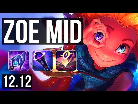 ZOE vs CORKI (MID) | 12/0/6, 2.1M mastery, Legendary, 700+ games, Rank 9 Zoe | KR Challenger | 12.12