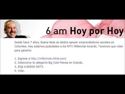 CARACOL invita a votar por BUENA NOTA eN los MTV