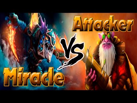 EPIC Game! Attacker Sniper vs Miracle  Slark Crazy 9k MMR Dota 2