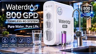 Waterdrop 800 GPD Tankless RO System - with UV Sterilizing Light, Easy Installation, LED Display