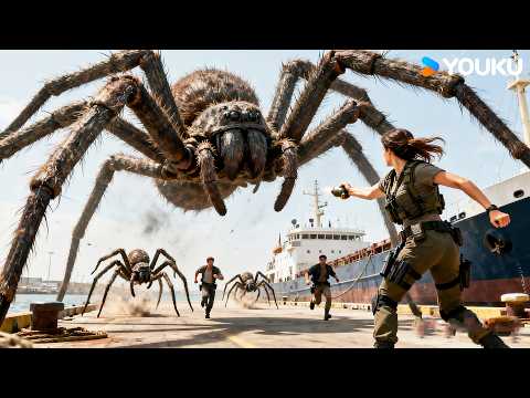 🕷️Female mercenary prepared to perish with a giant mutant spider | Crazy Spider |YOUKU MONSTER MOVIE