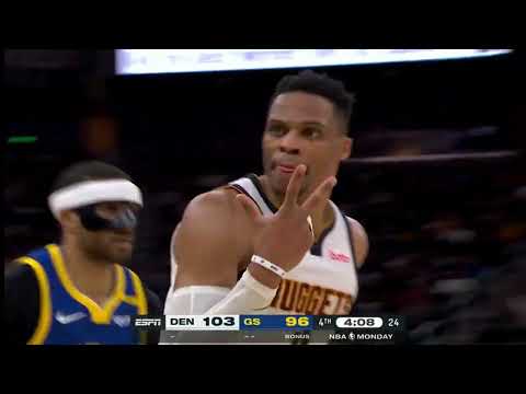 Westbrook’s 203rd Triple-Double Leads Nuggets Past Warriors #nba #highlights #basketball #sports