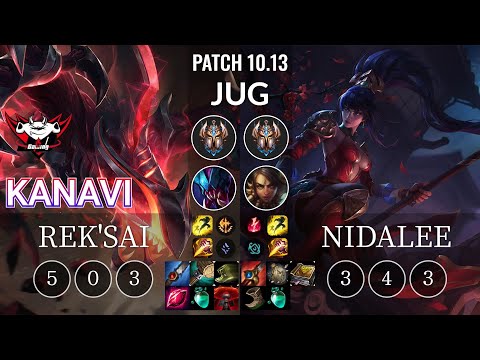 JDG Kanavi Rek'Sai vs Nidalee Jungle - KR Patch 10.13