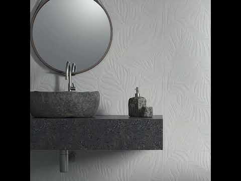 Carrelage mur Laponie décor sauvage Blanc mat rectifié 60x120 cm