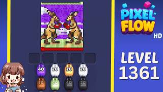 Pixel Flow Level 1361 Solution Walkthrough