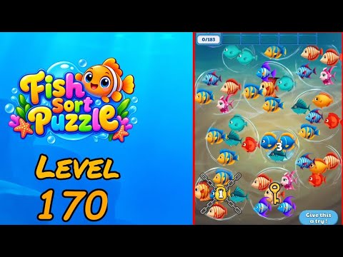 Fish Sort Puzzle Level 170 walkthrough thumbnail