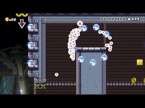 Boo Wheels Haunted House by Buflen - SUPER MARIO MAKER - NO COMMENTARY 1AU