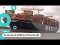 Het grootste containerschip ter wereld is in Rotterdam