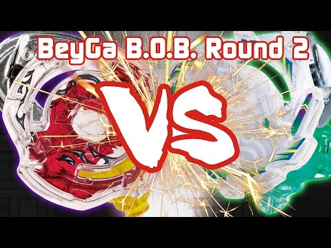 Beyblade Burst B.O.B. Round 2 - Deathcyther Oval Survive VS Unicorn Heavy Massive - ベイブレードバースト