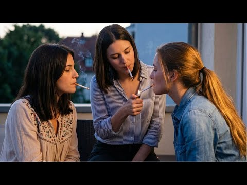 💖 Smoking Women Trio | Shared Lighter Aesthetic Moment