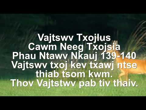 Vajtswv txojlus cawm neeg txojsia. Phau Ntawv Nkauj 139-140 Vajtswv kev txawj ntse thiab tsom kwm
