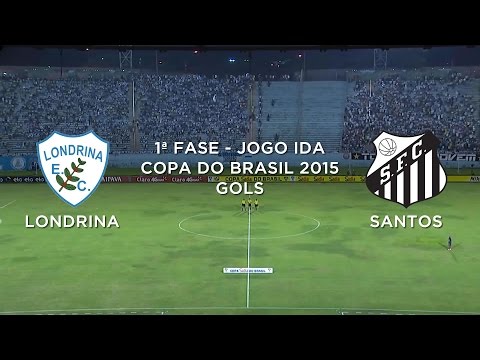 Gol - Londrina-PR 0 x 1 Santos-SP - Copa do Brasil - 17/03/2015