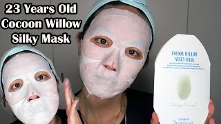 SILKWORM COCOON MASK?! | [23YEARS OLD] COCOON WILLOW SILKY MASK 코쿤윌로우실키마스크 First Impression & Review