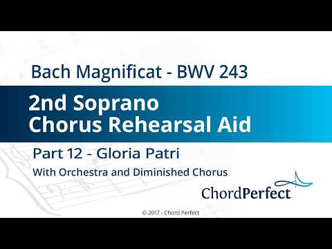 Bach's Magnificat Part 12 - Gloria Patri - 2nd Soprano Chorus Rehearsal Aid