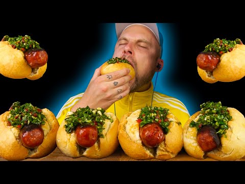 Argentina Mukbang: ChoripΓ‘n π¦π·π (ULTRA SAVORY HOT DOGS) ASMR Eating!