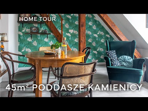 Sprytnie zorganizowane mieszkanie ze skosami na poddaszu kamienicy | HOME TOUR