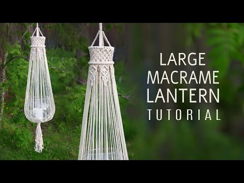 DIY Macrame Leaf Plant Hanger Lantern
