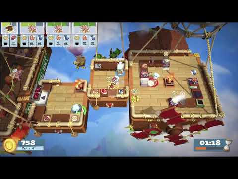 Overcooked 2 Level 2-2 (4 players) Score: 1490