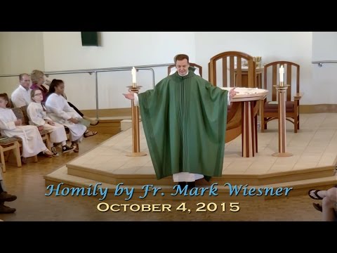 10-04-15 Homily by Fr. Mark Wiesner - 27th Sunday in Ordinary Time