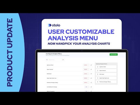 Menu Customisation for Analysis - Option Chain, OI Charts, FII/DII Data & more