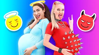 GOOD PREGNANT VS BAD PREGNANT Funny Pregnant Situations by 123 GO Mp4 3GP & Mp3