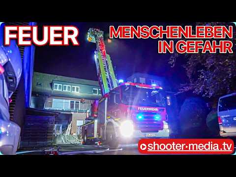 🔥 🚒 FEUER MIT MENSCHENLEBEN IN GEFAHR 🚒 🔥| Massive Rauchentwicklung in Wohnhaus