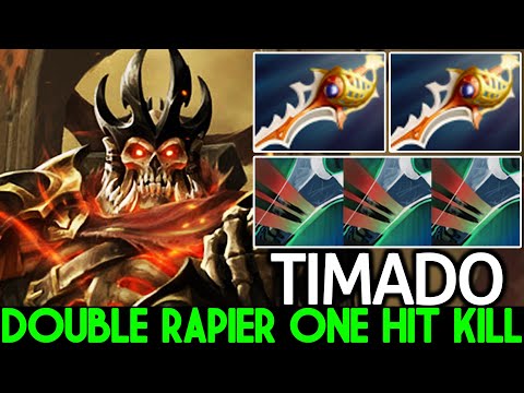 TIMADO [Wraith King] Insane Double Rapier One Hit Kill Epic Comeback Dota 2