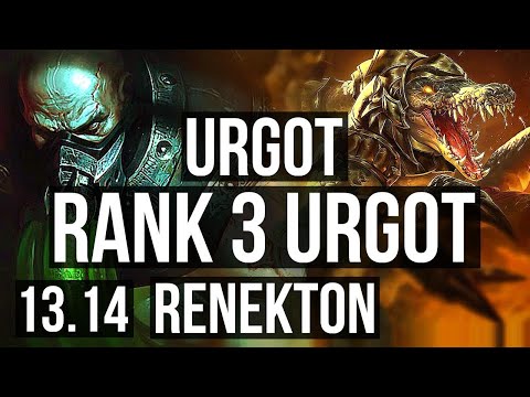 URGOT vs RENEKTON (TOP) | Rank 3 Urgot, 6 solo kills, 1.2M mastery, 20/4/9 | EUW Master | 13.14